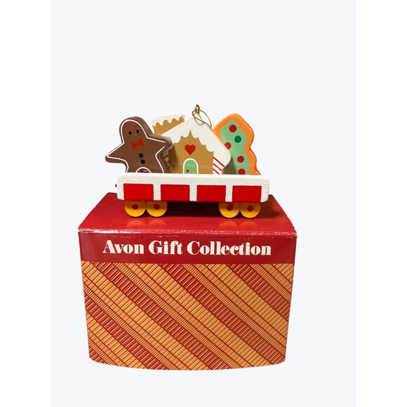 Avon Gift Collection Christmas Train Cookie Car Ornament - Picture 2 of 11